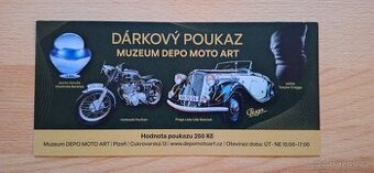 Dárkový poukaz do muzea DEPO MOTO ART v Plzeni v hodnotě 250
