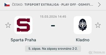 Vstupenky Sparta - Kladno