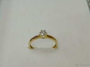 Zlatý prsten 585/1000 s diamanty