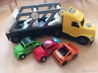 Dětské nákladní automobily a 3 auta