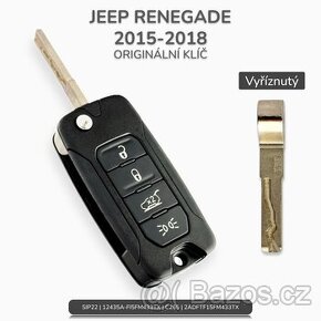 Originální JEEP RENEGADE 2015-2018 Dálkový klíč Vyříznutý