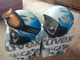 2x dětská helma Uwex, 1 x brýle Blizzard