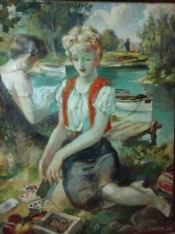 Olej na plátně sig. André Hofer 1890-1974