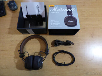 Sluchátka Marshall MAJOR IV, hnědá Bluetooth