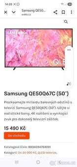 Tv samsung 127cm  q led rok 2023.