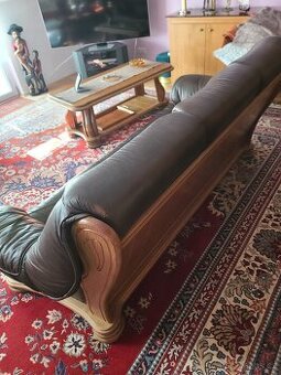 Kožená sedačka 3-místná