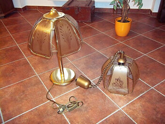 811 Stolní lampa a lustr (možno zakoupit jednotlivě)