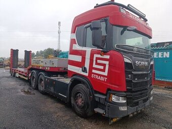 Tahač návěsů SCANIA R580 A64NA, plus návěs Goldhofer STZ-L