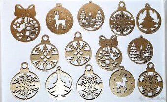 Zlaté vánoční ozdoby