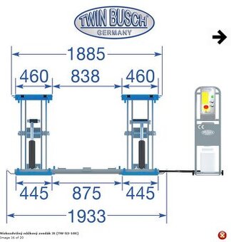 Nízkozdvižný nůžkový zvedák 3t - málo používaný stáří 5 let - 1