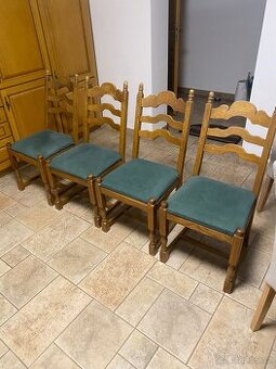 Dřevěné dubové kuchyňské židle