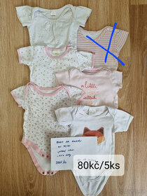 dětské oblečení  body a trika 74/80