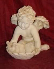 Andílek s lístkem 35cm