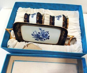 Zn.retro porcelán-Tupac,hrnky s mašličkami,puntíkový porcelá