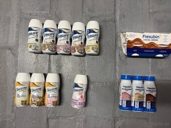 Různe druhy nutridrinků Ensure, fresubin, glucerna, Resource