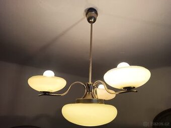 Lustr troj ramenný chrom Art Deco