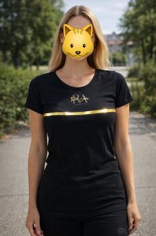 Russel Athletic dámské sportovní tričko zlatý proužek Vel S