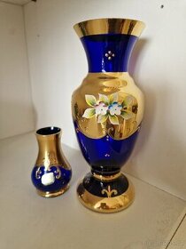 Novoborské sklo, váza 3x - 1