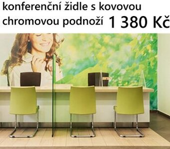 konferenční židle s chromovou podnoží