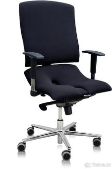 Ergonomická židle Asana Steel černá – ve velmi dobrém stavu