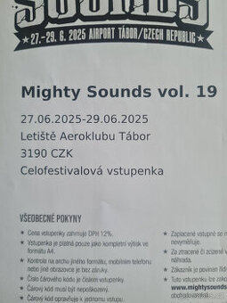 mighty sounds - 2 lístky + camp
