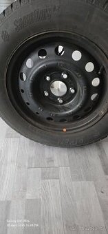 Prodám 4x plechové kolo 15" se zimními gumami Riken