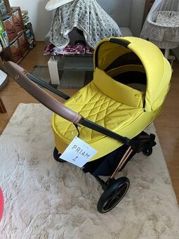 Cybex Priam 2021 Mustard Yellow + Rose Gold podvozek