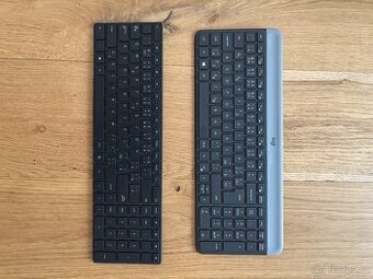 bezdrátové klávesnice Logitech a Microsoft (2ks)