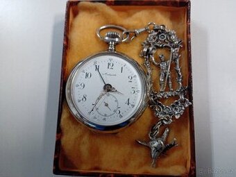 LUXUSNÍ,MASIVNÍ ,STŘÍBRNÉ HODINKY/BUDÍĶ/