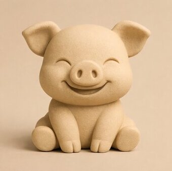 Roztomilé prasátko pro štěstí