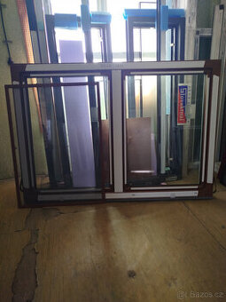 Plastové dvoukřídlé okno-Slovaktual  Pasiv-3ks