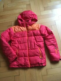 zimní bunda, červená, teplá, vel. 164 - 1