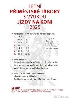 Letní příměstské tábory s koňmi