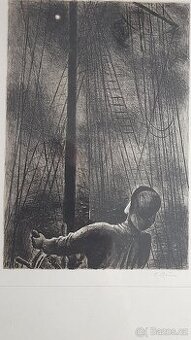 Originální grafický list , or.podpis - Cyril Bouda