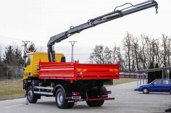4X4 TŘÍSTRANNÝ SKLÁPĚČ + HYDRAULICKÁ RUKA MAN TGA 18.280 EU4