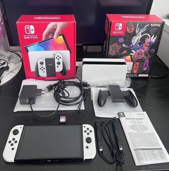 Nintendo Switch OLED super stav + hra No Man’s Sky