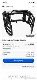 Kleste na kulate baliky trac-lift