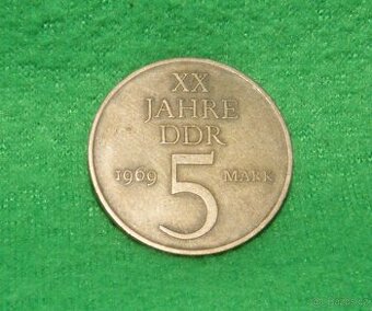 Mince NDR - 5 marek, r. 1969, XX. let NDR