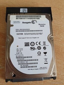 HDD Sata do Notebooku 750GB.