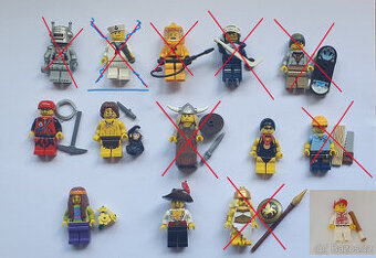 Lego Minifigurky z různých sérií;