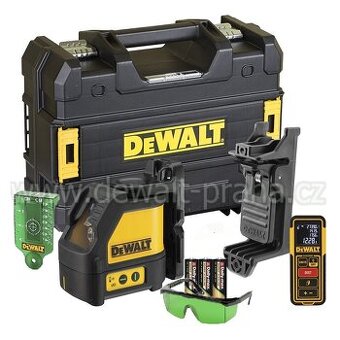 DeWALT SET laserový kříž zelený + dálkoměr v kufru