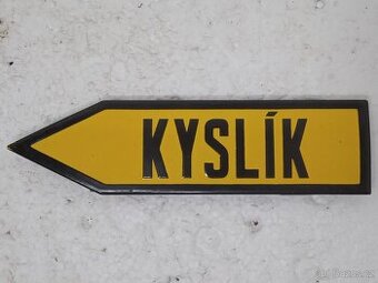 KYSLÍK - Retro smaltovaná cedulka - 19cm