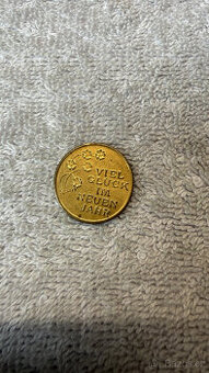 Stříbrná mince – Novoroční Žeton pro Štěstí 1983 (Viel Glück