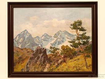 Obraz Josef Těšík, Vysoké Tatry, olejomalba 56x63