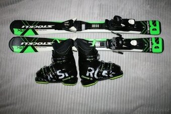 lyže Stockli RX 90 cm , lyžáky Rossignol