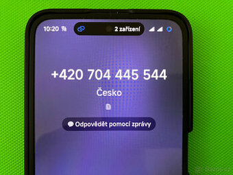 Hezké číslo, zlatá sim