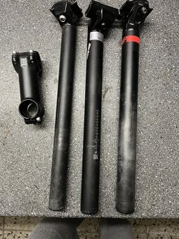 Sedlovky a představec a "kabátky" na kolo