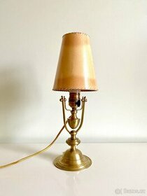 Starožitná celomosazná lampa na stůl nebo na zeď