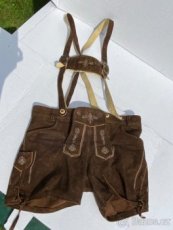 Dámské kalhoty Lederhose, kožené kalhoty, alpské vel.44
