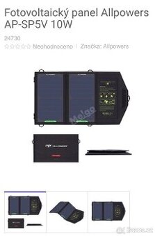 Skládací solární panel Allpowers - solární nabíječka